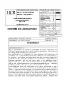LABORATORIO DE QUÍMICA. Solubilidad