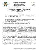 Ensayo materiales. Polímeros: ventajas y desventajas