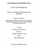 Derecho de superficie naturaleza jurídica y formalidades regulado en nuestro código civil peruano de 1984