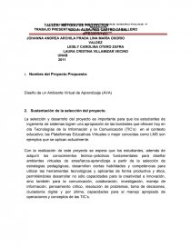 Diseño de un Ambiente Virtual de Aprendizaje (AVA). Página 1