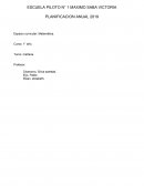 Planificación anual matematica