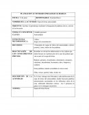 PLANEACION ACTIVIDADES PEDAGOGICAS DIARIAS