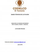 BASES TÉCNICAS DE LICITACIÓN