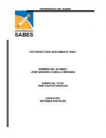 “ACTIVIDAD FORO SUPLEMENTO VHDL”. Página 1