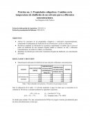 Propiedades coligativas: Cambios en la temperatura de ebullición de un solvente puro a diferentes concentraciones