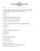 EXAMEN SEGUNDO TRIMESTRE QUINTO GRADO “GEOGRAFÍA”