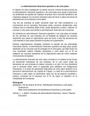 La Administración financiera operativa o de corto plazo