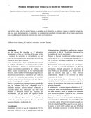 Normas de seguridad y manejo de material volumétrico