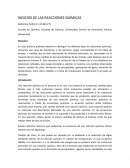 Indicio de las reacciones quimicas