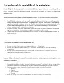 Naturaleza de la contabilidad de sociedades