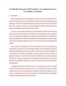 La Planificación para el Desarrollo y sus implicaciones en la realidad ecuatoriana