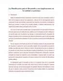 La Planificación para el Desarrollo y sus implicaciones en la realidad ecuatoriana