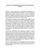 Innovación y emprendimiento como motor para el desarrollo en Colombia
