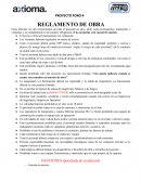 REGLAMENTO DE OBRA
