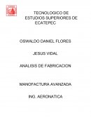 ANÁLISIS DE PROCESOS DE MANUFACTURA