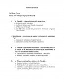 Teoría de la Ciencia Temas: Para Trabajar en grupo de diez (10)