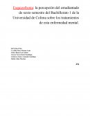 Esquizofrenia: la percepción del estudiantado de sexto semestre del Bachillerato 1 de la Universidad de Colima sobre los tratamientos de esta enfermedad mental.