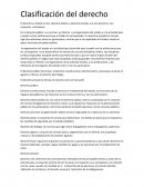 Clasificacion del derecho