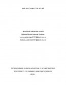 TECNOLOGÍA EN QUÍMICA INDUSTRIAL Y DE LABORATORIO POLITÉCNICO COLOMBIANO JAIME ISAZA CADAVID