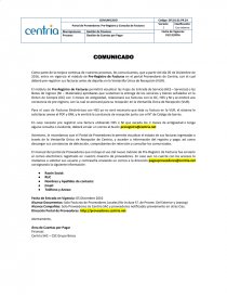 COMUNICADO. Página 1