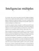 INTELIGENCIA ARTIFICIAL Inteligencias múltiples