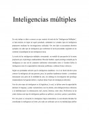 INTELIGENCIA ARTIFICIAL Inteligencias múltiples