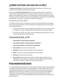 Como actúan los ahas en la piel