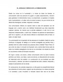 EL LENGUAJE: ESENCIA DE LA COMUNICACIÓN