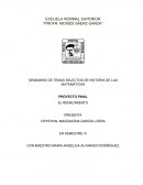 SEMINARIO DE TEMAS SELECTOS DE HISTORIA DE LAS MATEMÁTICAS PROYECTO FINAL EL RENACIMIENTO