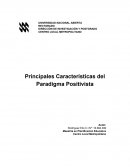 Principales Características del Paradigma Positivista