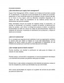 SITUACION DE NEGOCIO ¿Qué entendemos por supply chain management?