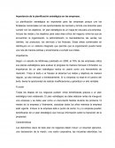 Importancia de la planificación estratégica en las empresas