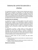 Sistemas de control atención al cliente
