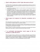 ¿Qué le debe plantear al DG? ¿Qué alternativas tiene?