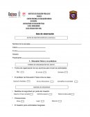 CICLO ESCOLAR 2018-2019. Guía de observación