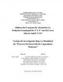 Hábitos Del Consumo De Alcohol En La Población Estudiantil De 4to Y 5to Año Del Liceo Alberto Smith “LAS”