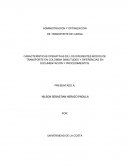 CARACTERÍSTICAS OPERATIVAS DE LOS DIFERENTES MODOS DE TRANSPORTE EN COLOMBIA SIMILITUDES Y DIFERENCIAS EN DOCUMENTACIÓN Y PROCEDIMIENTOS