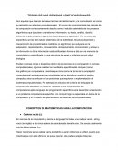 TEORÍA DE LAS CIENCIAS COMPUTACIONALES