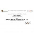 CLUB “MANEJO DE EMOCIONES Y RESOLUCIÓN DE CONFLICTOS”