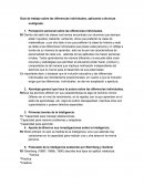 Guía de trabajo sobre las diferencias individuales, aplicando a técnicas multigrado