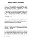 UN ACTO DE AMOR Y SOLIDARIDAD