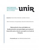 Actividades para el desarrollo perceptivo, motor y lateralidad