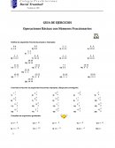 GUIA DE EJERCICIOS Operaciones Básicas con Números Fraccionarios