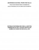 Sistema de informacion para la gestion administrativa del volegio particular gamma