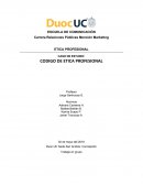CASO DE ESTUDIO: CODIGO DE ETICA PROFESIONAL
