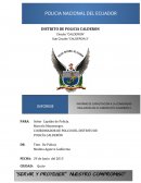 INFORME ELEVADO AL SEÑOR JEFE DE OPERACIONES DEL DISTRITO DE POLICÍA CALDERÓN