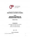 TRABAJO SOBRE GESTIÓN ESTRATÉGICA EN EL SECTOR PÚBLICO