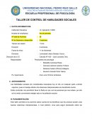 TALLER DE CONTROL DE HABILIDADES SOCIALES