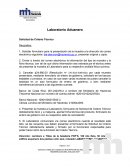 Laboratorio Aduanero Solicitud de Criterio Técnico