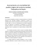 Mortalidad en Tlalpujahua